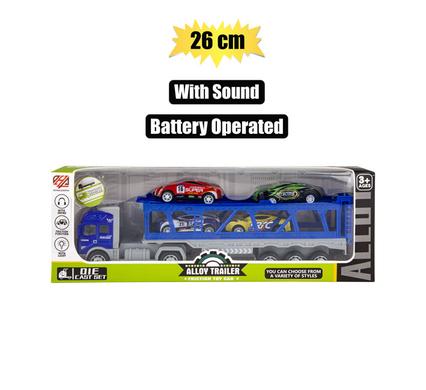 DIE CAST SET TRUCK B/O W/4 RACERS 26cm product image