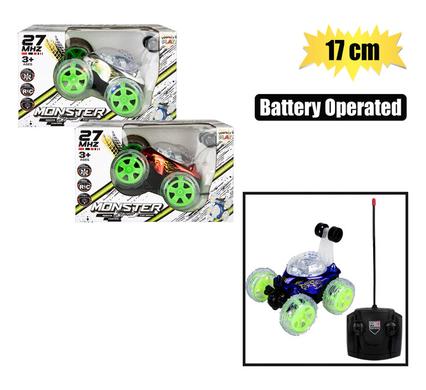 BATTERY OPERATED RC STUNT CAR MTL 17cm product image