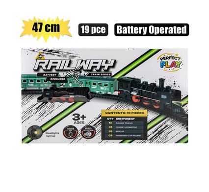 BATTERY OPERATED TRAIN SET 19pc 47cm product image