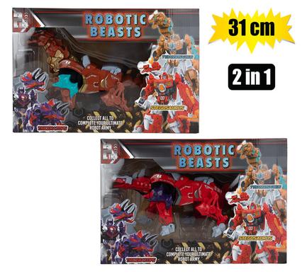 BOYS PLAYSET FIG ROBOT DINOSAUR 31cm product image