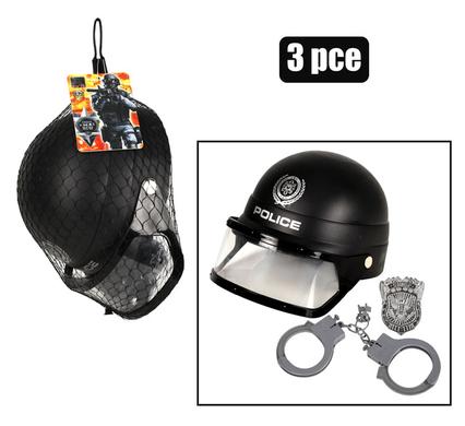 BOYS PLAYSET COMBAT POLICE HELMET & CUFF product image