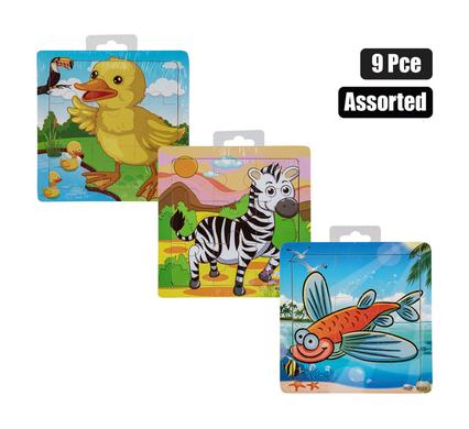 PUZZLE WOOD TRAY ASSTD 9PC product image