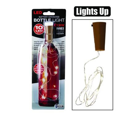 ORN LIGHT STRING 10 BULB W/CORK B/O product image