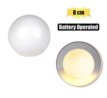 ORN LIGHT MOON WARM WHT 8cm B/O product image