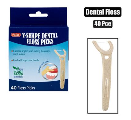 TOOTH DENTAL FLOSS Y-SHAPED PICKS 40PC product image