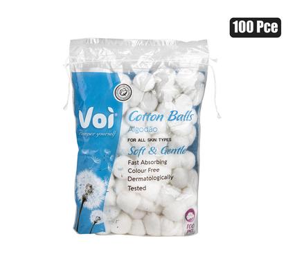VOI COTTON WOOL BALLS WHITE 100PCE product image