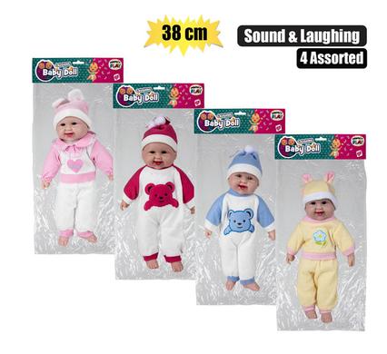 DOLL BABY ASSTD W/SOUND 38cm product image