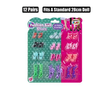 FASHION DOLL SHOES 12 PAIRS product image