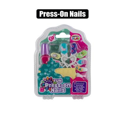 PLAYSET MAKE UP STICK ON NAILS W/POLISH product image