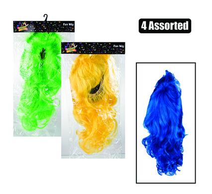 DRESS UP WIGS LONG NEON COLOUR ASSTD product image