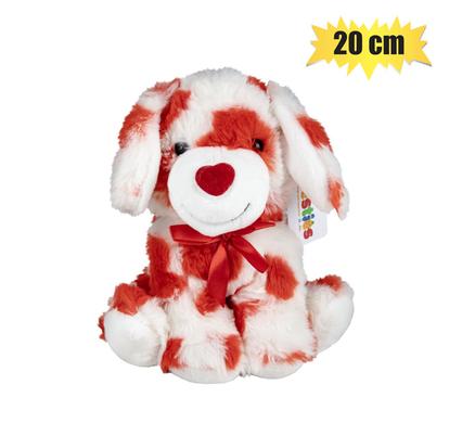 PLUSH LOVE DOG W/HEART PATTERN 20cm product image