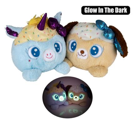 PLUSH BALL GLOW IN DARK UNICORN/DOG 18cm product image