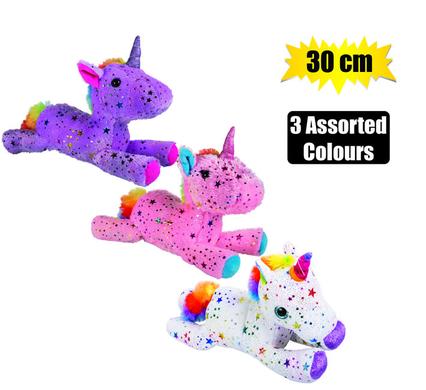 PLUSH UNICORN 30cm METALLIC STARS product image