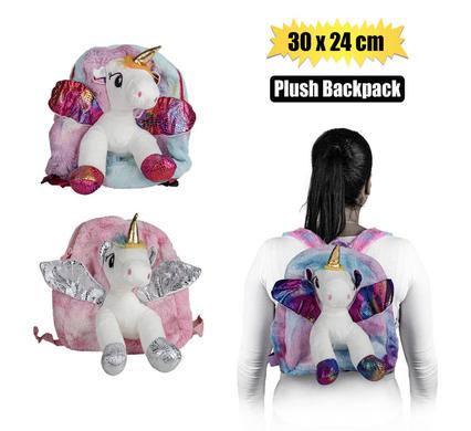 PLUSH UNICORN PINK BACKPACK 30x24cm product image