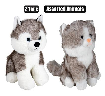 PLUSH TWO-TONE CAT/DOG 24cm ASSTD product image