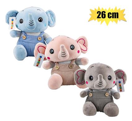 PLUSH WILD ELEPHANT W/SUSPENDERS 26cm product image