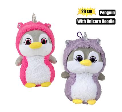 PLUSH PENGUIN W/UNICORN HOODIE 29cm product image