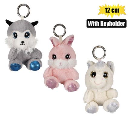 PLUSH ANIMALS BIG EYES ASSTD 12cm product image