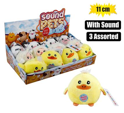 PLUSH ANIMAL FARM BALLS WITH SOUND 11cm product image