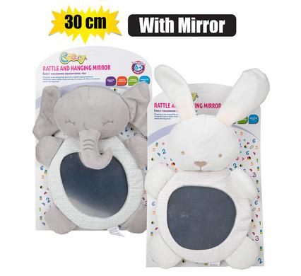 BABY PLUSH RATTLE HANGING MIRROR TOY product image