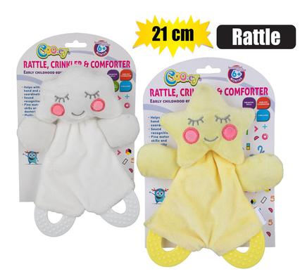 BABY PLUSH RATTLE COMFORTER & CRINKLE product image