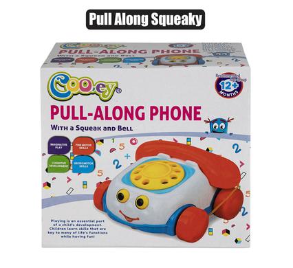 BABY TOY PULL ALONG PHONE W/SQUEAK 17cm product image