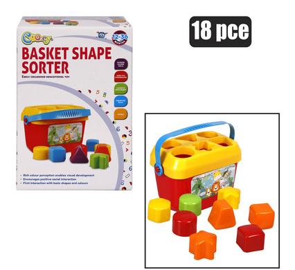 BABY TOY EDU BASKET SHAPE SORTER 18pc product image