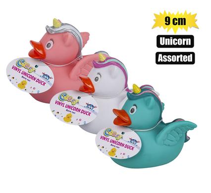 BABY VINYL THEMED DUCK 9cm, UNICORN ASTD product image