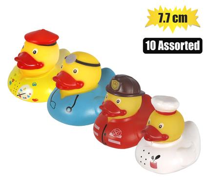 BABY VINYL THEMED DUCK 7.7cm, ASSORTED product image