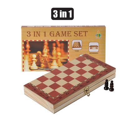 GAME 3 IN 1 CHESS CHECKERS BACKGAMMON product image