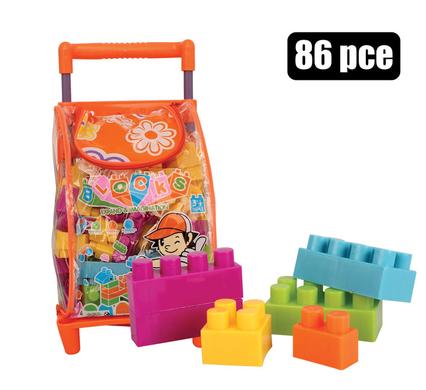 BUILDING BLOCKS STORAGE 86PC TROLLEY BAG product image