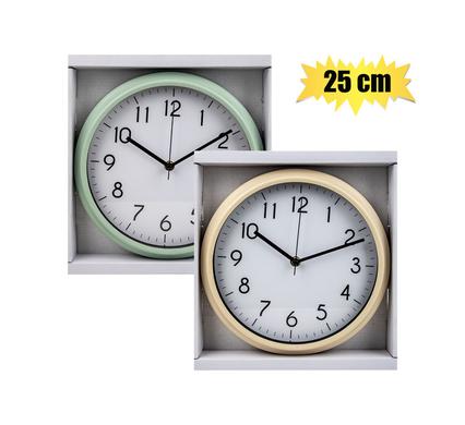CLOCK WALL PL ROUND 25cm ASSTD product image