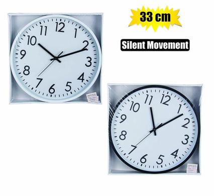 CLOCK WALL PL ROUND 33cm GLASS-FACE product image