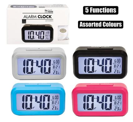 CLOCK DIGITAL 5-FUNC ASSTD COLOURS product image
