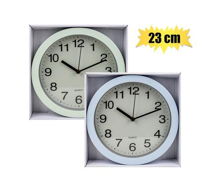 CLOCK WALL PL SQR/RND 23cm ASSTD product image