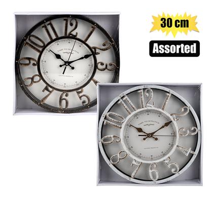CLOCK WALL PL ANTIQUE 30cm ASSTD product image