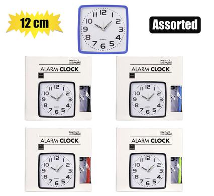 CLOCK ALARM PL SQUARE 12cm ASSTD-COL product image