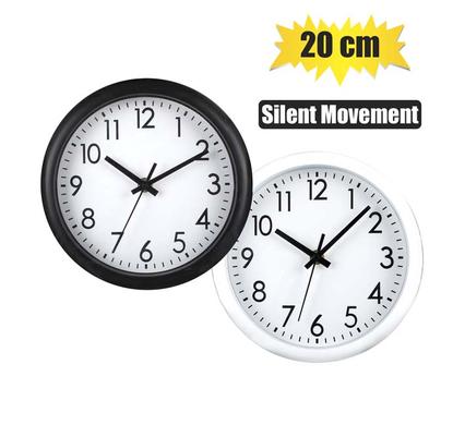 CLOCK WALL PL ROUND 20cm ASSTD product image