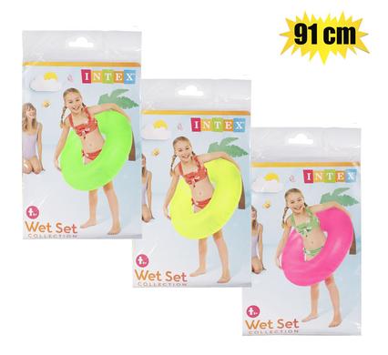 INTEX SWIM RING 91cm NEON FROST ASSTD product image