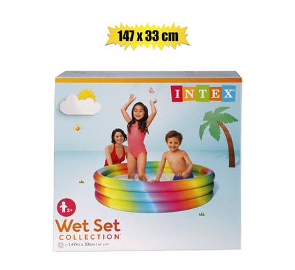 INTEX POOL RAINBOW OMBRE 3 RING 147x33cm product image