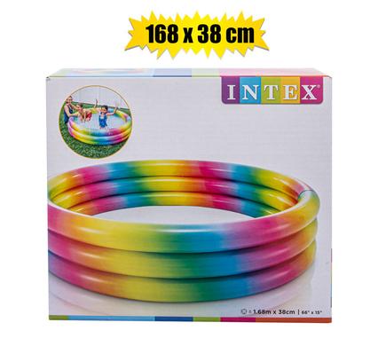 INTEX POOL RAINBOW OMBRE 3 RING 168x38cm product image