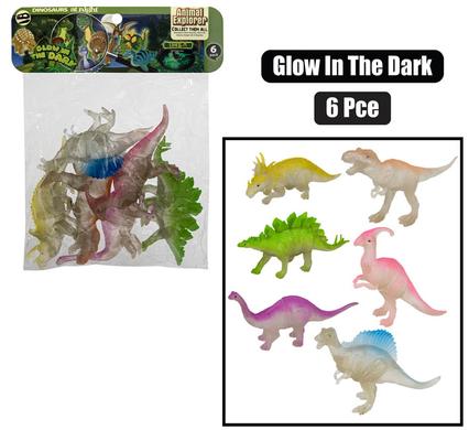 ANIMALS DINOSAUR 6PC GITD 15-16cm EACH product image