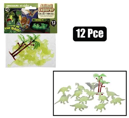 ANIMALS DINOSAUR 12PC GITD 5-6cm EACH product image
