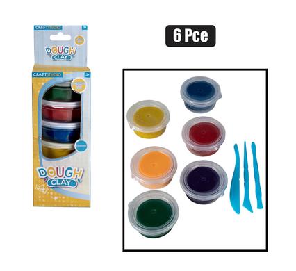 EDU PLAY DOUGH 55g 6PC TUB AND ACCESSORY product image