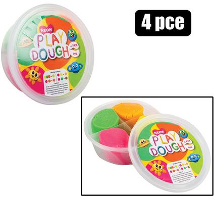 EDU PLAY DOUGH NEON 60g 4PC TUB product image