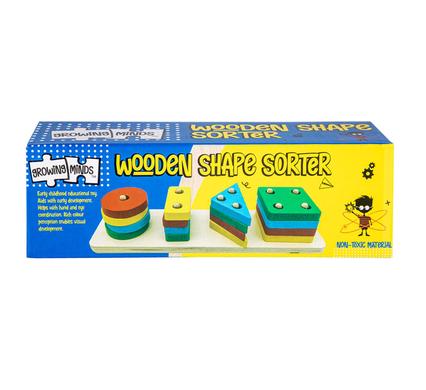 EDU WOOD SHAPE SORTER 11.7x2.5cm product image