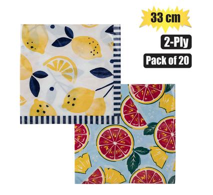 SERVIETTES 2PLY 33cm 20PC FRUIT product image