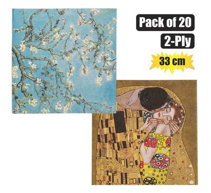 SERVIETTES 2PLY 33cm 20PC VAN GOGH product image