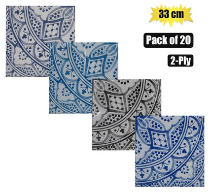 SERVIETTES 2PLY 33cm 20PC MANDALA product image