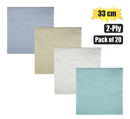 SERVIETTES 2PLY 33cm 20PC EMBOSSED product image